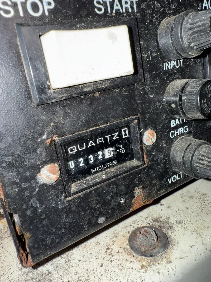 Slide: The Image of Close-up of a Carver 350 Mariner 2000 control panel with hour meter reading 2329. - 36