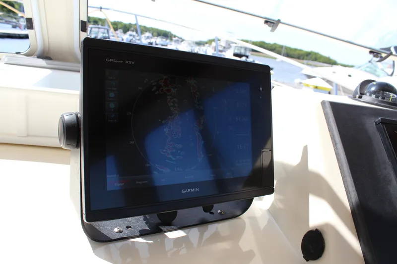 Slide: The Image of Garmin GPS display on 2016 Eastern 27' Islander boat dashboard. - 18