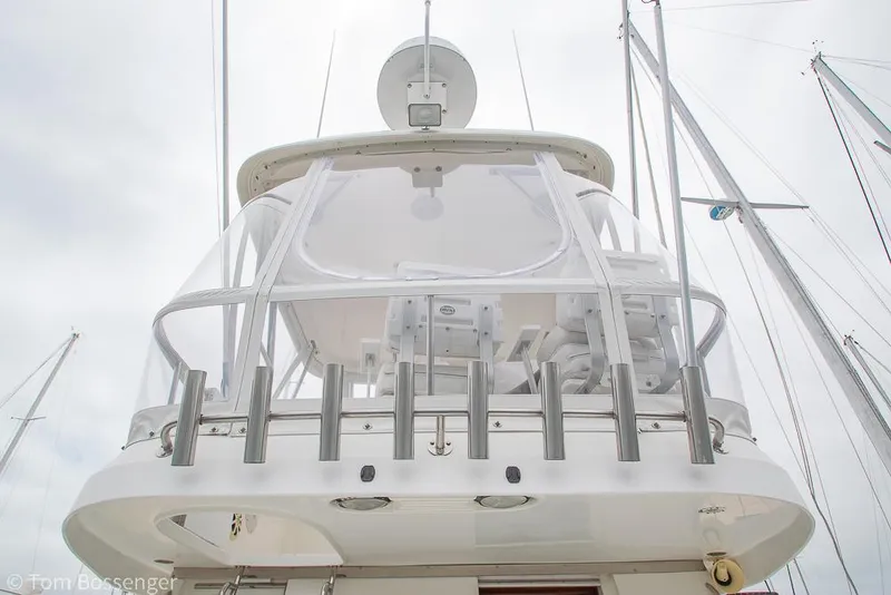 Slide: The Image of 1996 Mediterranean 38 Convertible yacht with sleek design and modern features. - 37