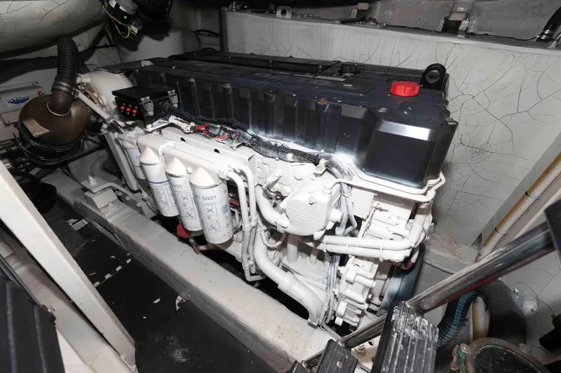 Slide: The Image of Engine compartment of a 2003 Viking Princess V50 Express yacht. - 27