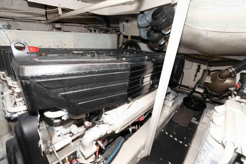 Slide: The Image of Engine room of 2003 Viking Princess V50 Express yacht with Volvo Penta engine. - 28