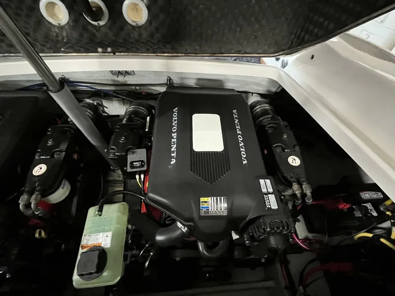 Slide: The Image of Engine compartment of a 2005 Chris-Craft Corsair 28 with Volvo Penta engine. - 26