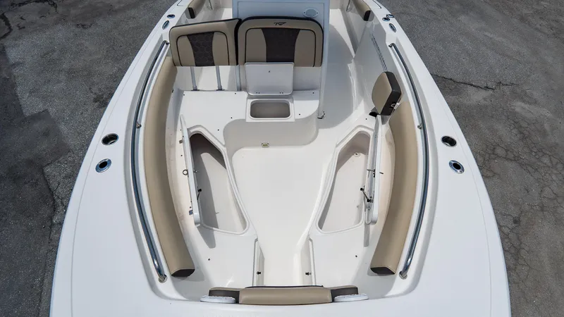 Slide: The Image of 2020 Tidewater 232 LXF boat interior with spacious seating and sleek design. - 21