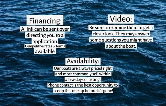 Slide: The Image of 2024 Yamaha Boats 252SE: Financing, video details, and availability information over ocean background. - 27