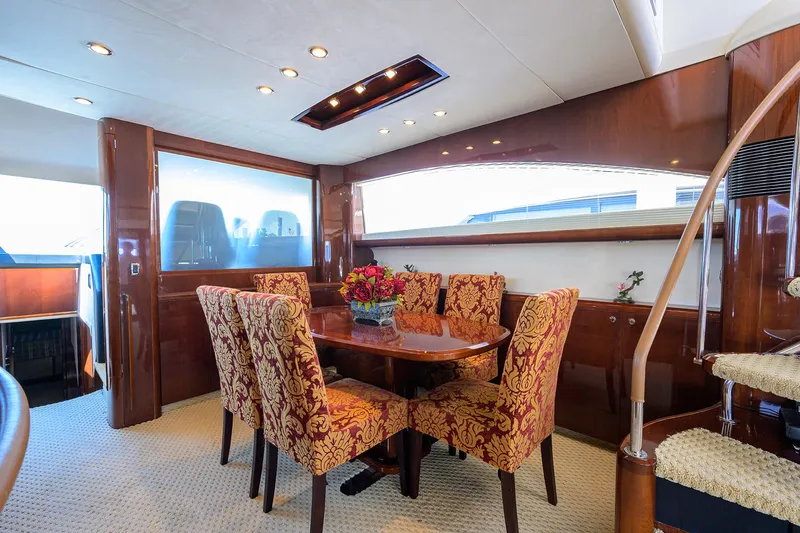 Slide: The Image of Luxurious dining area on 2006 Viking Princess Sport Cruisers yacht with elegant decor. - 12