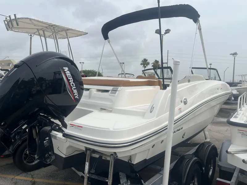 Slide: The Image of 2021 Bayliner VR5 Bowrider OB with Mercury outboard engine on trailer. - 3
