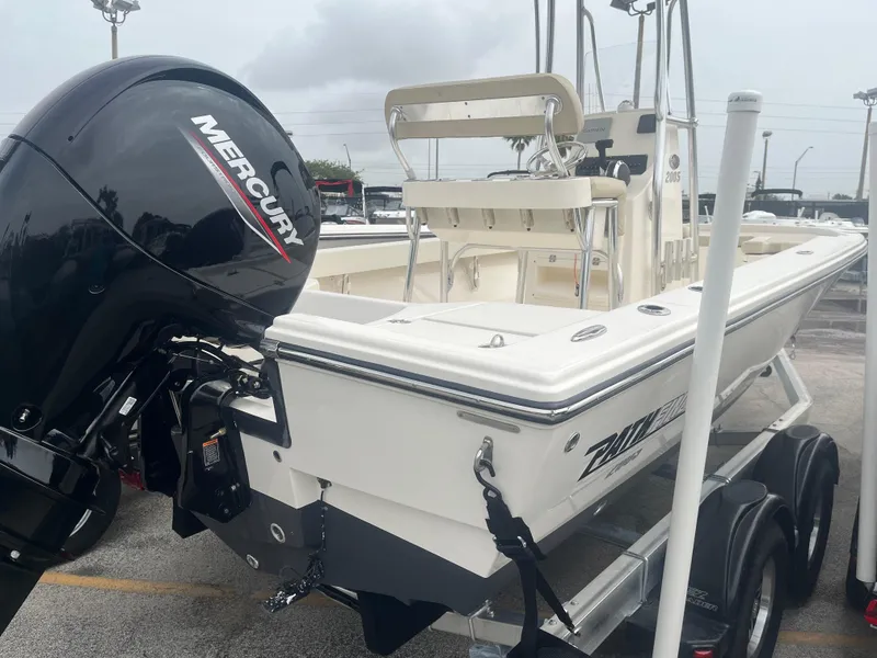 Slide: The Image of Pathfinder 2005 TRS boat with Mercury engine on trailer, 2022 model. - 4