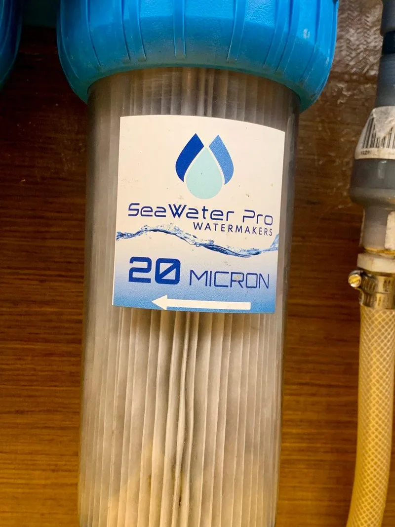 Slide: The Image of SeaWater Pro watermaker filter, 20 micron, on Lagoon 380 S2 4/2, 2019 model. - 40