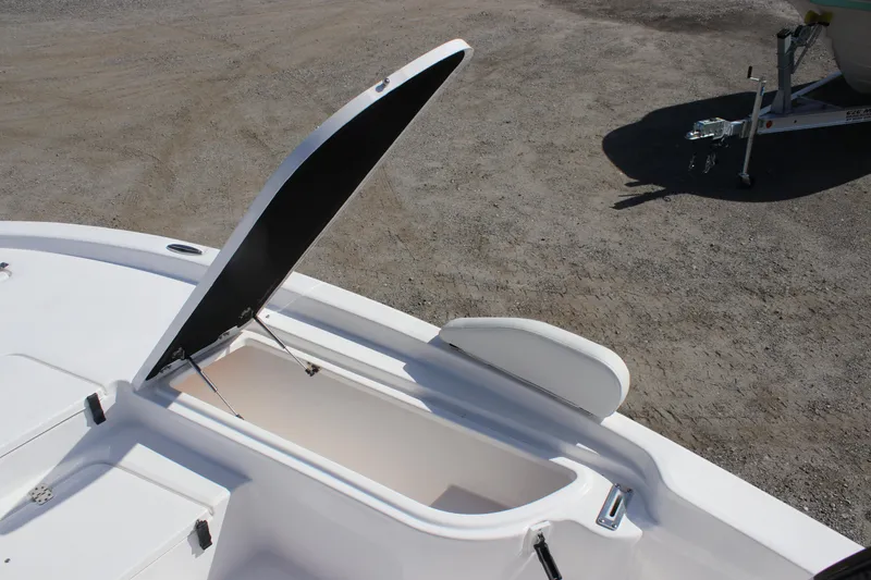 Slide: The Image of Open storage compartment on 2025 Sea Fox 251 Bay Fox boat. - 7