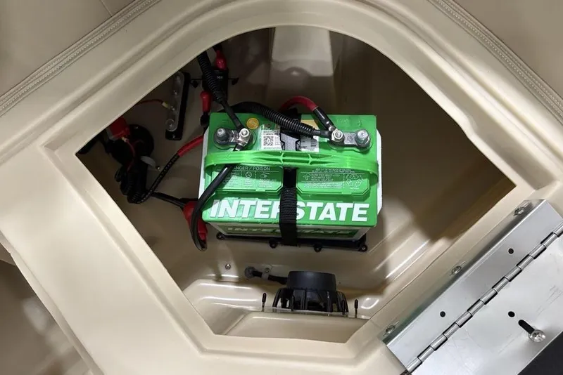 Slide: The Image of Battery compartment of 2025 Godfrey Xperience 2286 SBX Sport Tube boat. - 20