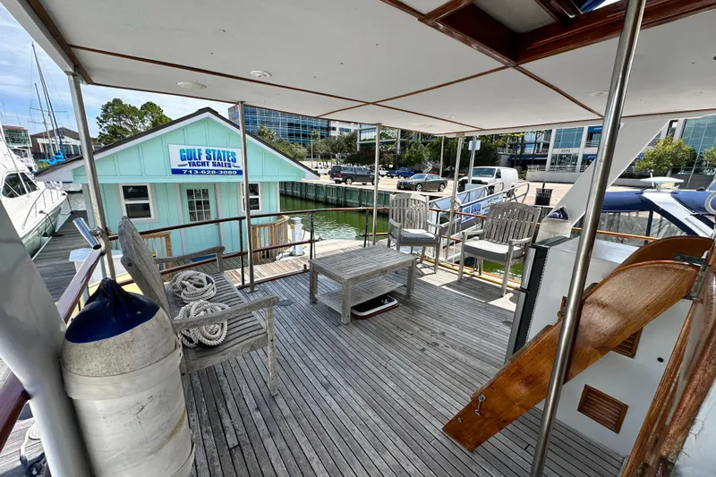 Slide: The Image of 1980 Island Gypsy Flush Aft Deck Trawler-Motor Yacht docked at Gulf States Yacht Sales. - 14