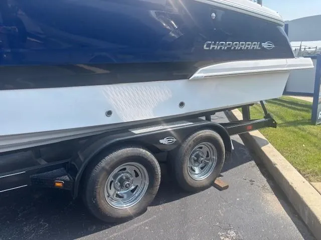 Slide: The Image of 2020 Chaparral 257 SSX boat stern with propeller and outdrive detail. - 18