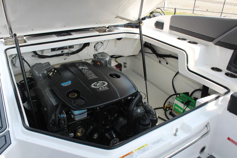 Slide: The Image of 2026 Cobalt R4 boat engine compartment with 5.3L V8 engine. - 15
