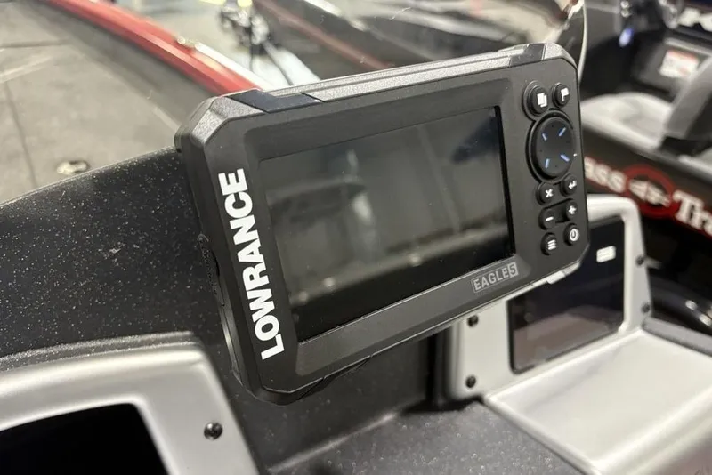 Slide: The Image of Lowrance Eagle5 fish finder on 2025 Tracker Pro Team™ 190 boat dashboard. - 16