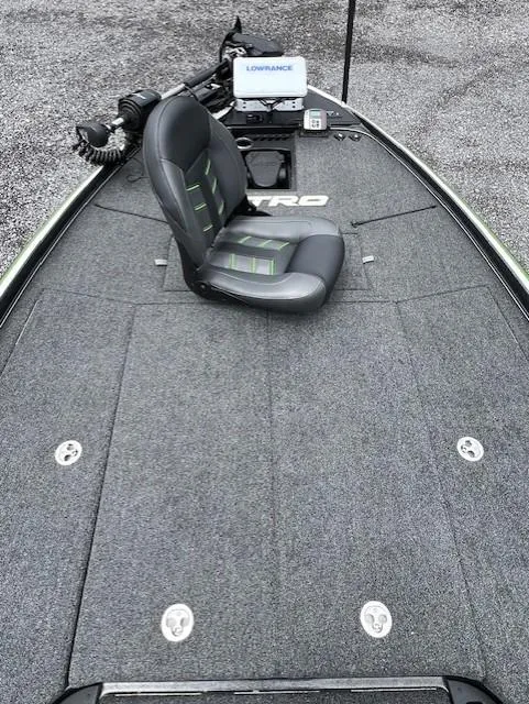 Slide: The Image of 2024 Nitro Z21 XL boat deck with seat and navigation equipment. - 7