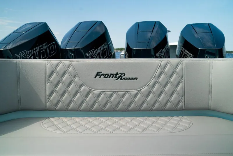 Slide: The Image of 2026 Front Runner 39 Center Console with quad engines and luxury seating. - 20