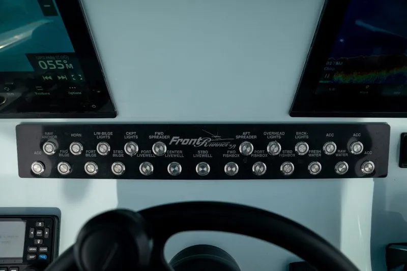 Slide: The Image of 2026 Front Runner 39 Center Console dashboard with control panel and digital displays. - 45