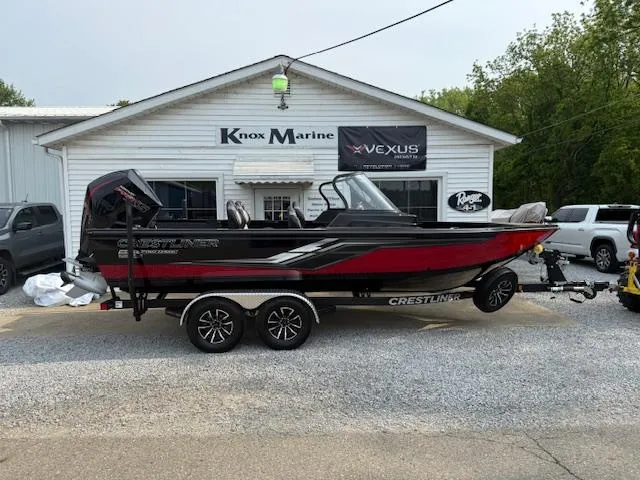 The Image of 2025 Crestliner 2050 Fish Hawk boat on trailer outside Knox Marine. - 1