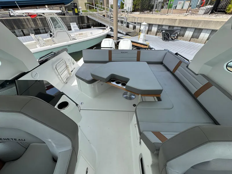 Slide: The Image of 2022 Beneteau Gran Turismo 32 yacht interior with spacious seating and modern design. - 21