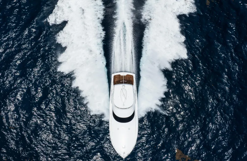 Slide: The Image of Viking 48 FULL CIRCLE - Aerial Running Shot - 29