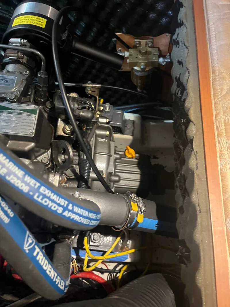 Slide: The Image of Engine compartment of a 2007 Beneteau Oceanis Clipper 343 sailboat. - 48