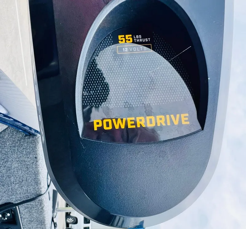 Slide: The Image of PowerDrive motor on 2023 Tracker Pro Guide V-175 WT, 55 lbs thrust, 12 volts. - 29
