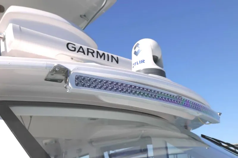 Slide: The Image of 2025 Century NAV4100 CC-H boat with Garmin and FLIR technology on display. - 19
