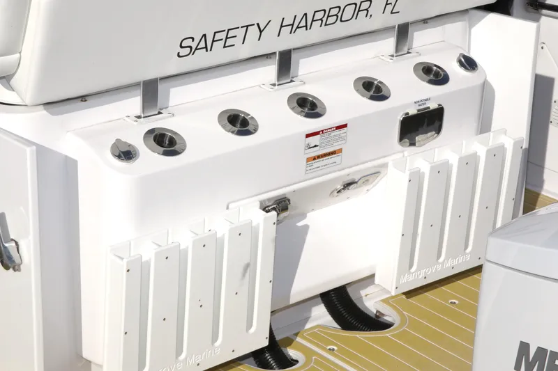 Slide: The Image of 2025 Century NAV4100 CC-H boat deck with rod holders, Safety Harbor, FL. - 27