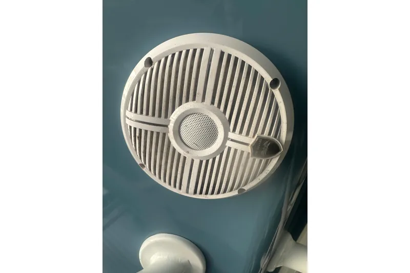 Slide: The Image of Close-up of a speaker on a 2021 Sea Cat 260 boat. - 20