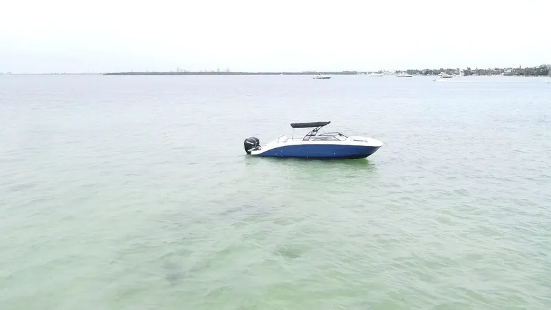 Slide: The Image of 2017 Sea Ray SDX 290 Outboard boat floating on calm, clear water. - 20