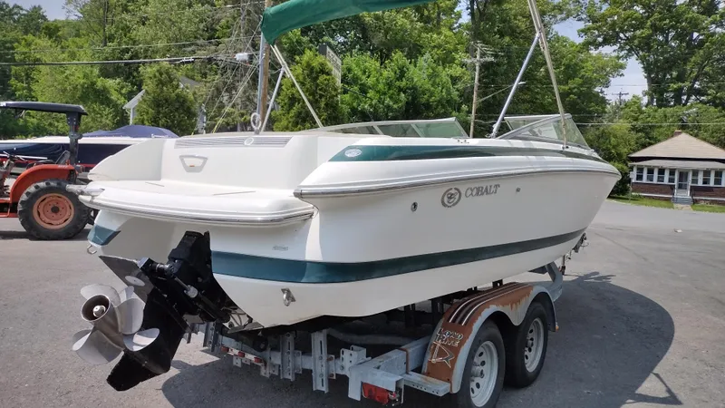 Slide: The Image of 1999 Cobalt 226 boat on trailer at Shoreline Boat Sales. - 4