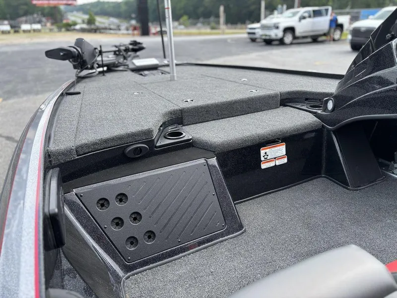 Slide: The Image of 2025 Nitro Z19 Pro boat interior with storage compartments and control panel. - 8