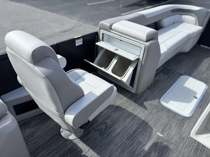 Slide: The Image of Interior of 2025 Godfrey SWEETWATER 2286 SB pontoon boat with seating and storage. - 14
