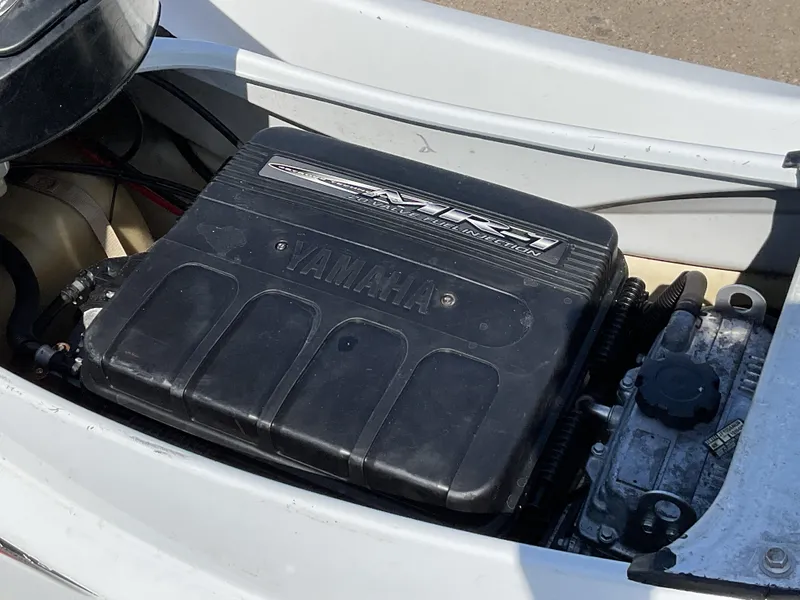 Slide: The Image of 2005 Yamaha WaveRunner FX Cruiser engine compartment, showcasing the engine components. - 8