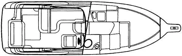 Slide: The Image of Diagram of a 2001 Wellcraft 2600 Martinique boat layout, showcasing interior design. - 17