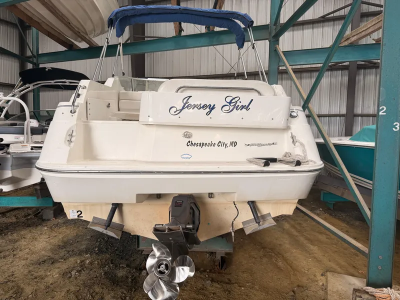Slide: The Image of 2001 Wellcraft 2600 Martinique boat in storage, named "Jersey Girl," Chesapeake City, MD. - 6