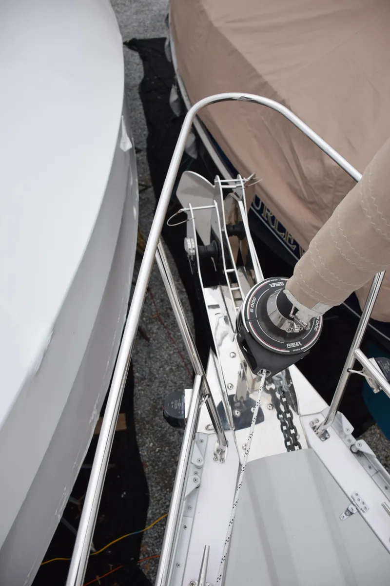 Slide: The Image of Bow of a 2026 Catalina 446 sailboat with anchor and winch system. - 33