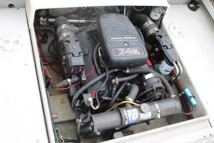 Slide: The Image of Engine compartment of a 1995 SeaSport 2400 Explorer with Volvo Penta 7.4L engine. - 27