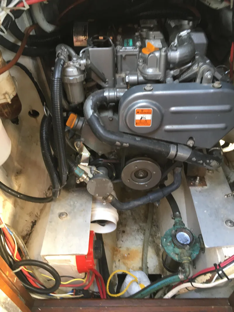 Slide: The Image of Engine compartment of a 1974 Cheoy Lee Clipper Ketch sailboat. - 13