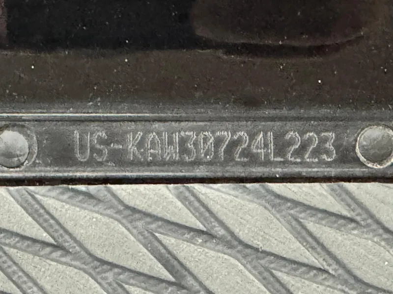 Slide: The Image of 2023 Kawasaki Jetski STX 160X identification number plate close-up. - 13