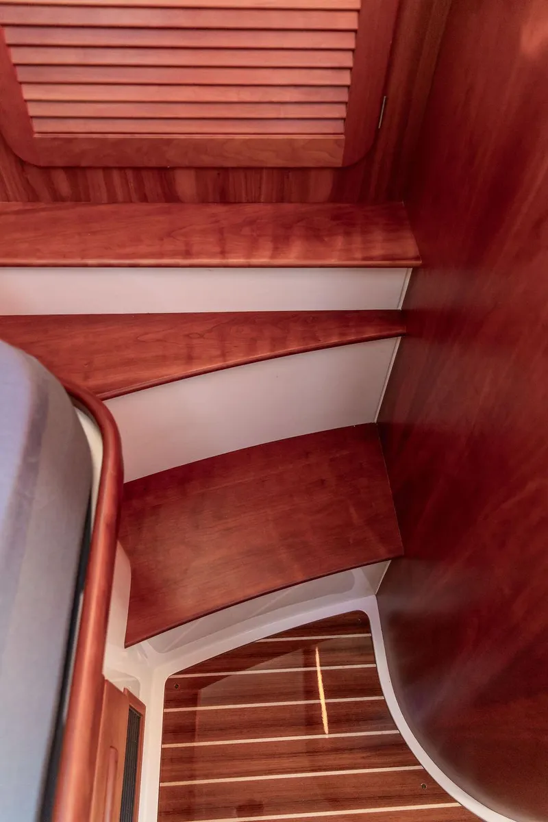 Slide: The Image of Interior of 2018 Hinckley Picnic Boat 37 MKIII with elegant wooden finish. - 43