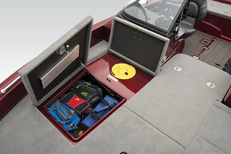 Slide: The Image of Interior view of 2025 Nitro ZV19 Pro boat with steering wheel and dashboard. - 9