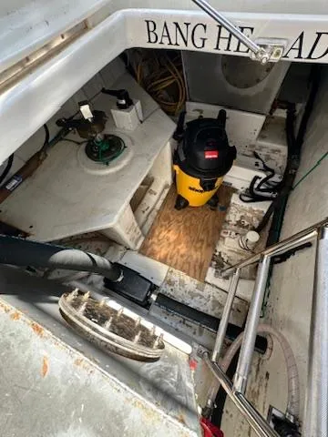 Slide: The Image of Interior view of 2009 Marine Trader 36 Euro Sedan boat with cleaning equipment. - 25