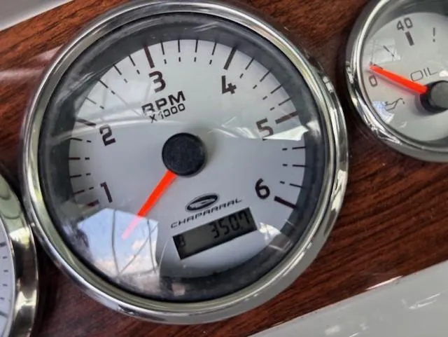 Slide: The Image of Close-up of 2007 Chaparral Sunesta 274 RPM gauge displaying 3500 RPM. - 20