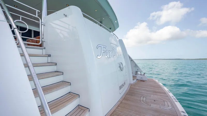 Slide: The Image of Luxury yacht Westport 40M 2014, featuring elegant design and ocean backdrop. - 38