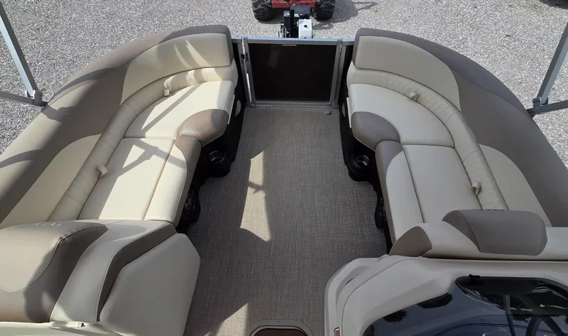 Slide: The Image of 2025 Avalon Platinum LSZ 2385 Cruise Rear Bench with luxurious seating and spacious interior. - 5