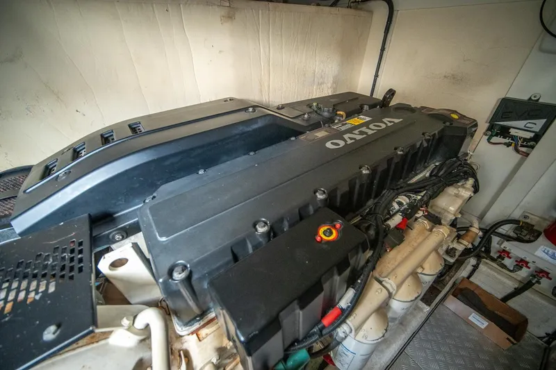 Slide: The Image of Engine room of 2009 Princess F54 yacht with Volvo engine. - 113