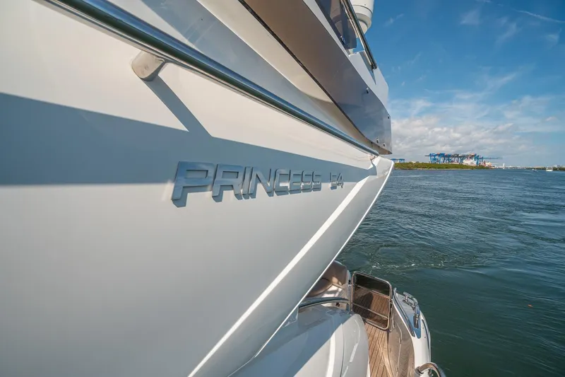 Slide: The Image of Luxury yacht Princess F54, 2009 model, cruising on a sunny day. - 93