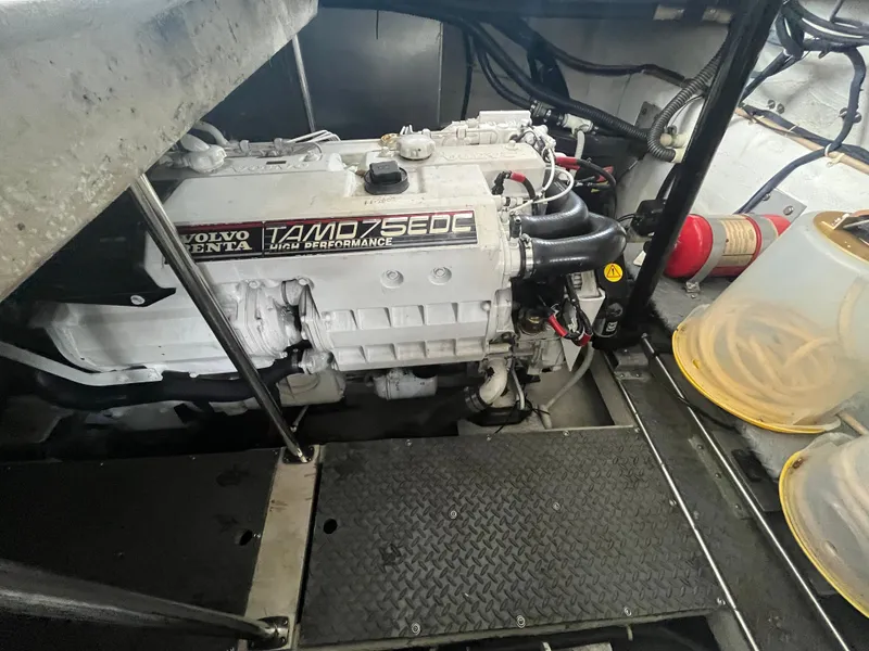 Slide: The Image of Engine compartment of a 2004 Regal Commodore 4260 with Volvo Penta TAMD75EDC engine. - 14