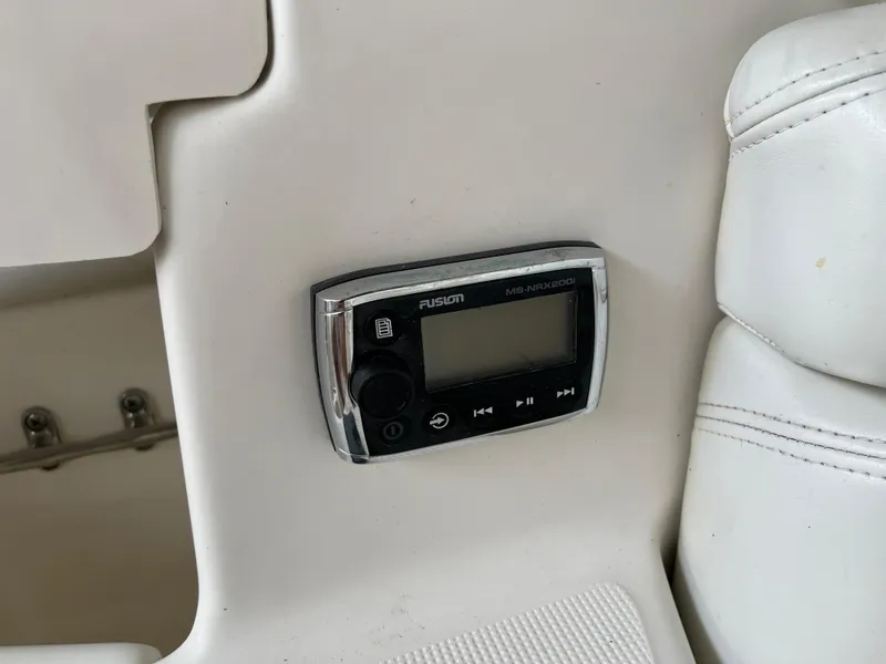 Slide: The Image of Fusion marine stereo system on 2004 Regal Commodore 4260 boat interior. - 34
